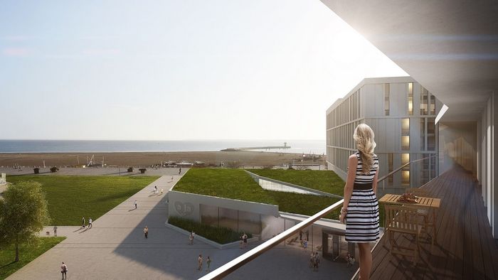 High End Travemünde-Blick auf den Strand